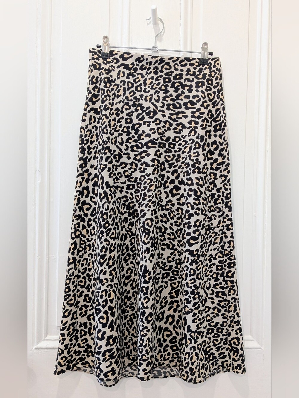 LOFT Leopard Print Midi Slip Skirt | Xsmall